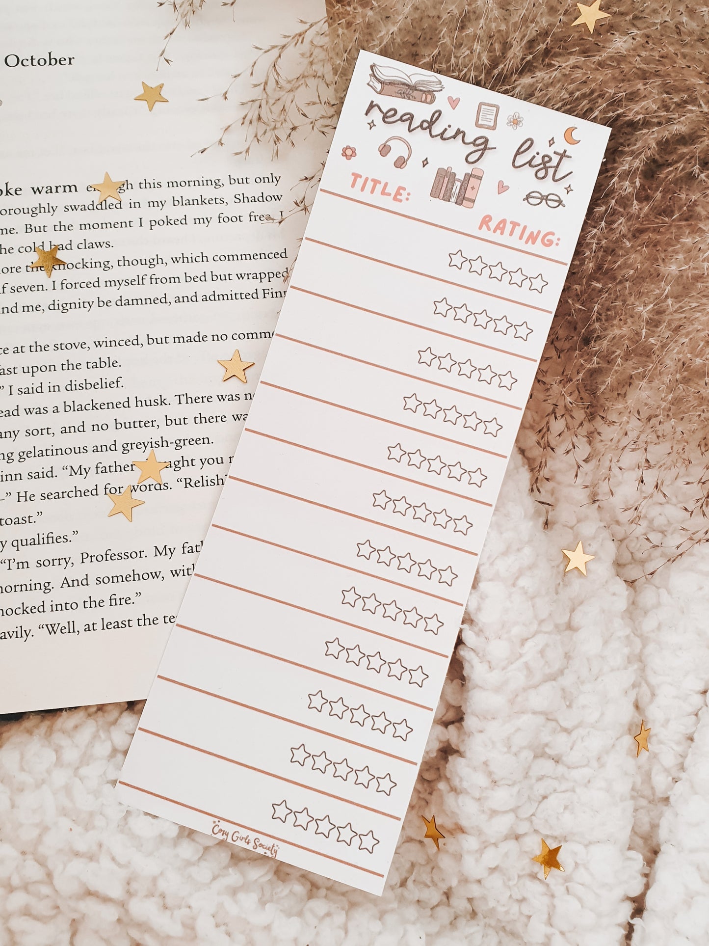 Reading List / Book Rating Bookmark
