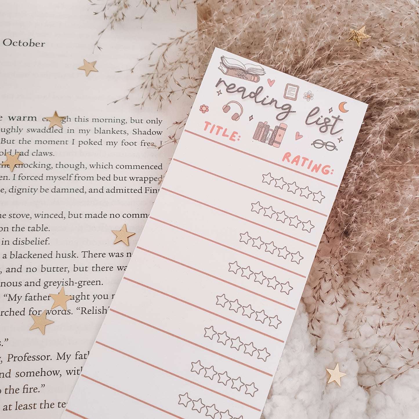 Reading List / Book Rating Bookmark