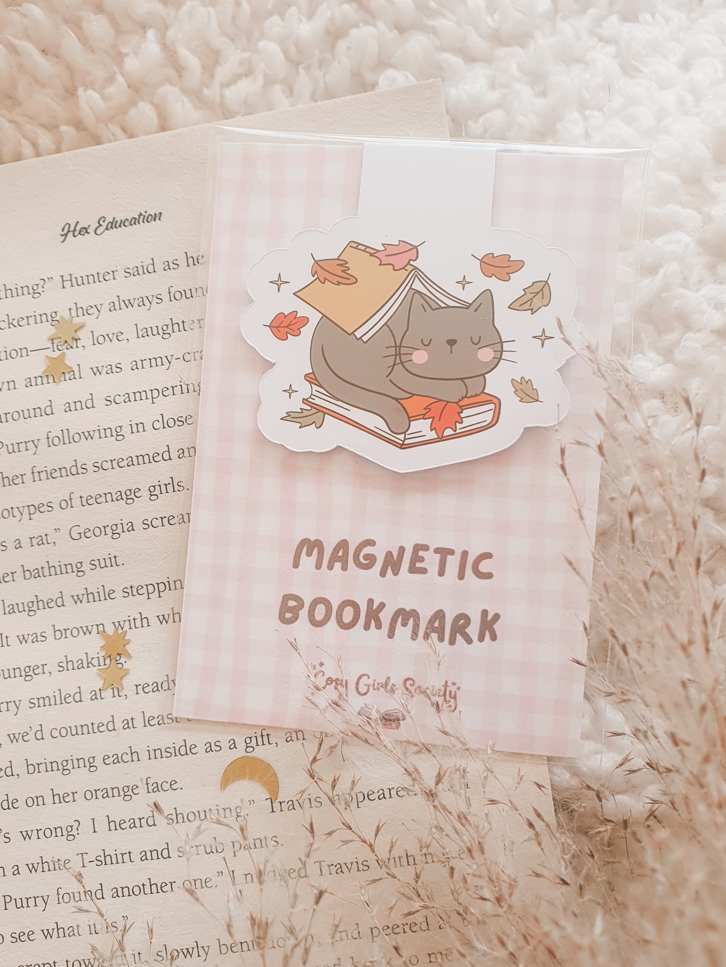 Magnetic Bookmark Autumn Cat | Autumn Bookmark