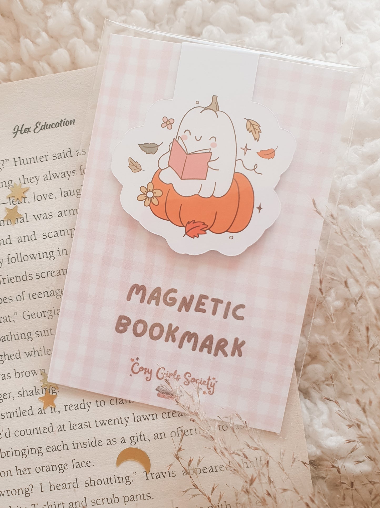 Magnetic Bookmark Ghost Pumpkin | Autumn Bookmark