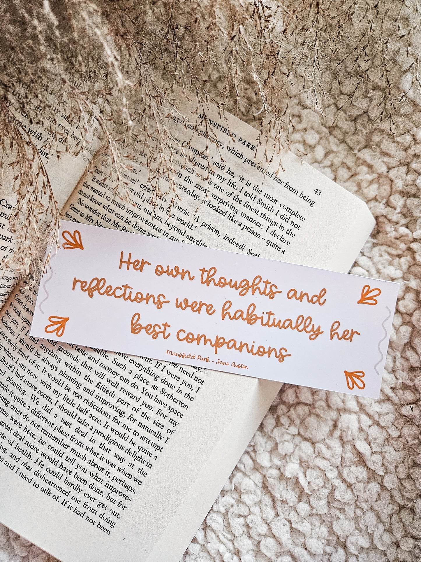 Jane Austen Classics Glossy Bookmark | Jane Austen Quote | Pride and Prejudice | Emma | Persuasion | Northanger Abbey | Sense & Sensibility