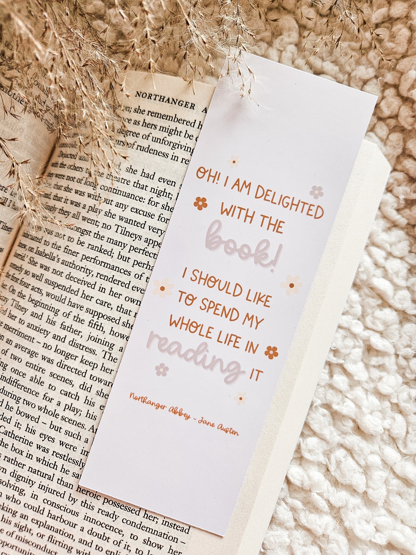 Jane Austen Classics Glossy Bookmark | Jane Austen Quote | Pride and Prejudice | Emma | Persuasion | Northanger Abbey | Sense & Sensibility