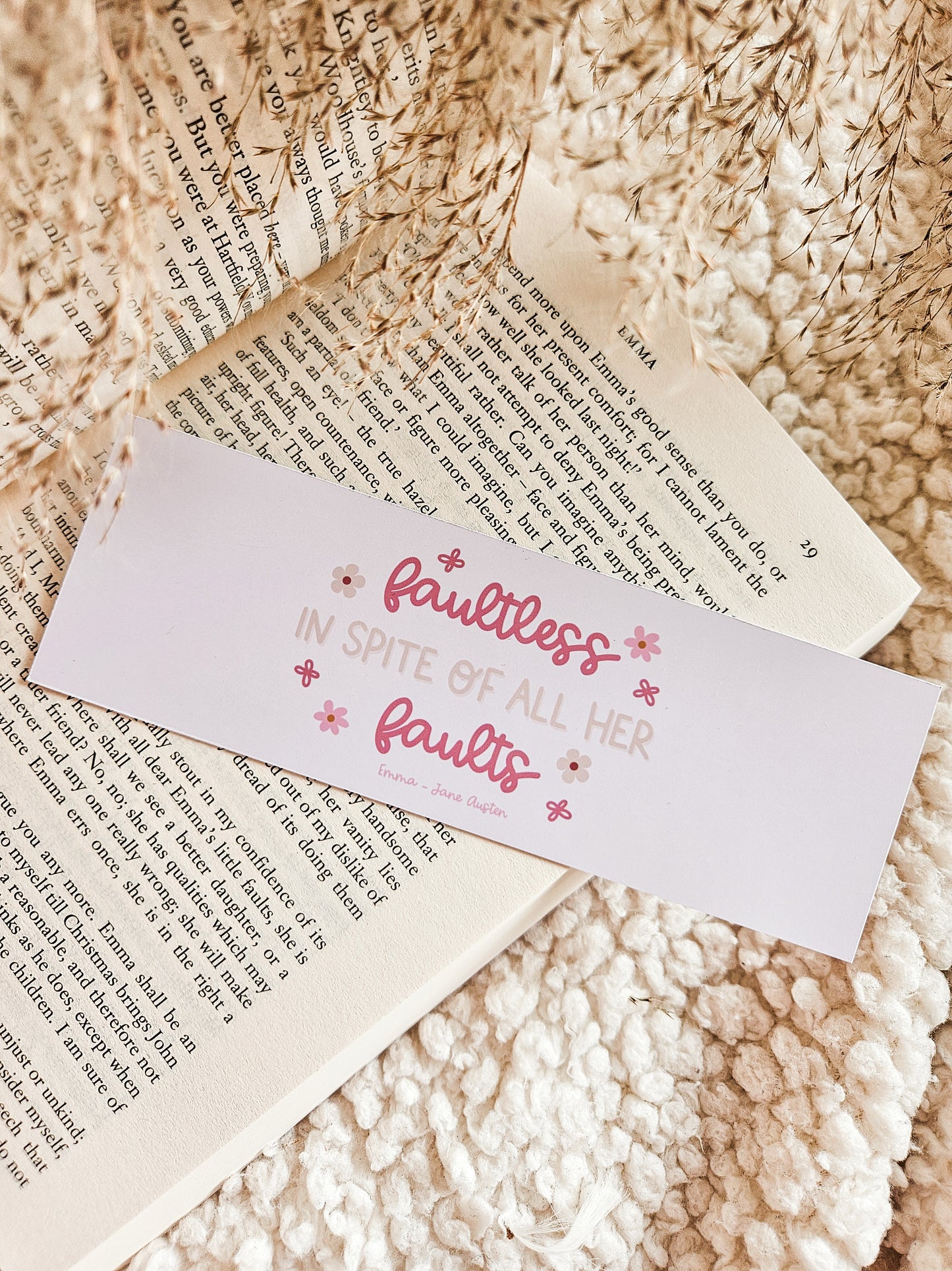 Jane Austen Classics Glossy Bookmark | Jane Austen Quote | Pride and Prejudice | Emma | Persuasion | Northanger Abbey | Sense & Sensibility