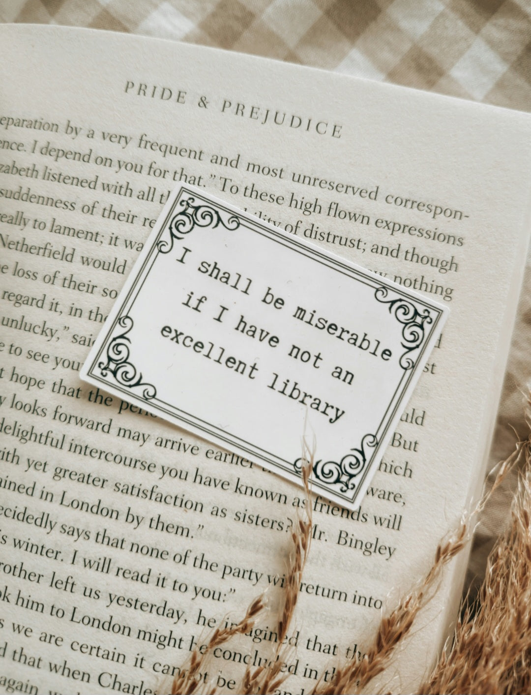 Set of 6 Literary Quote Frame Stickers