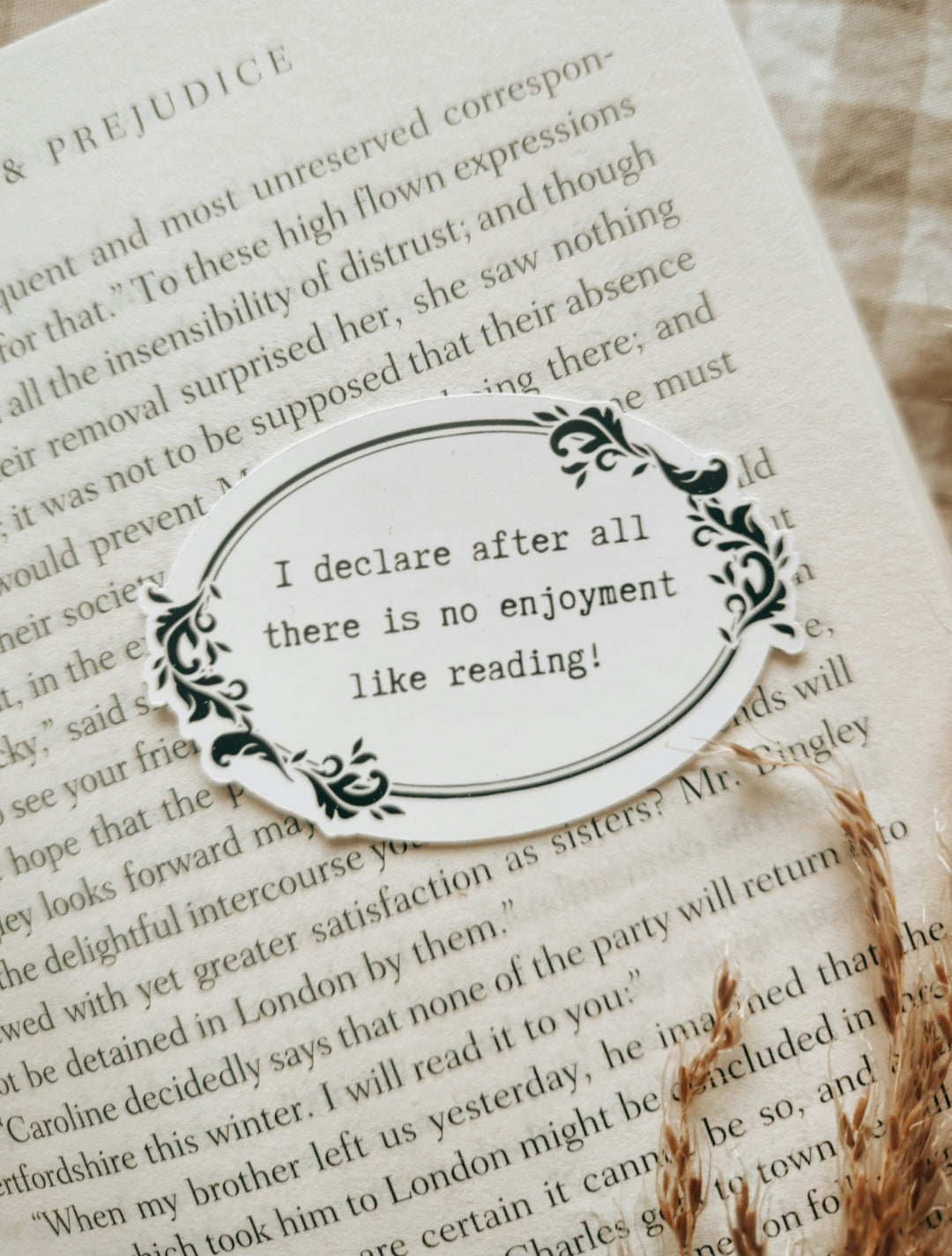 Set of 6 Literary Quote Frame Stickers