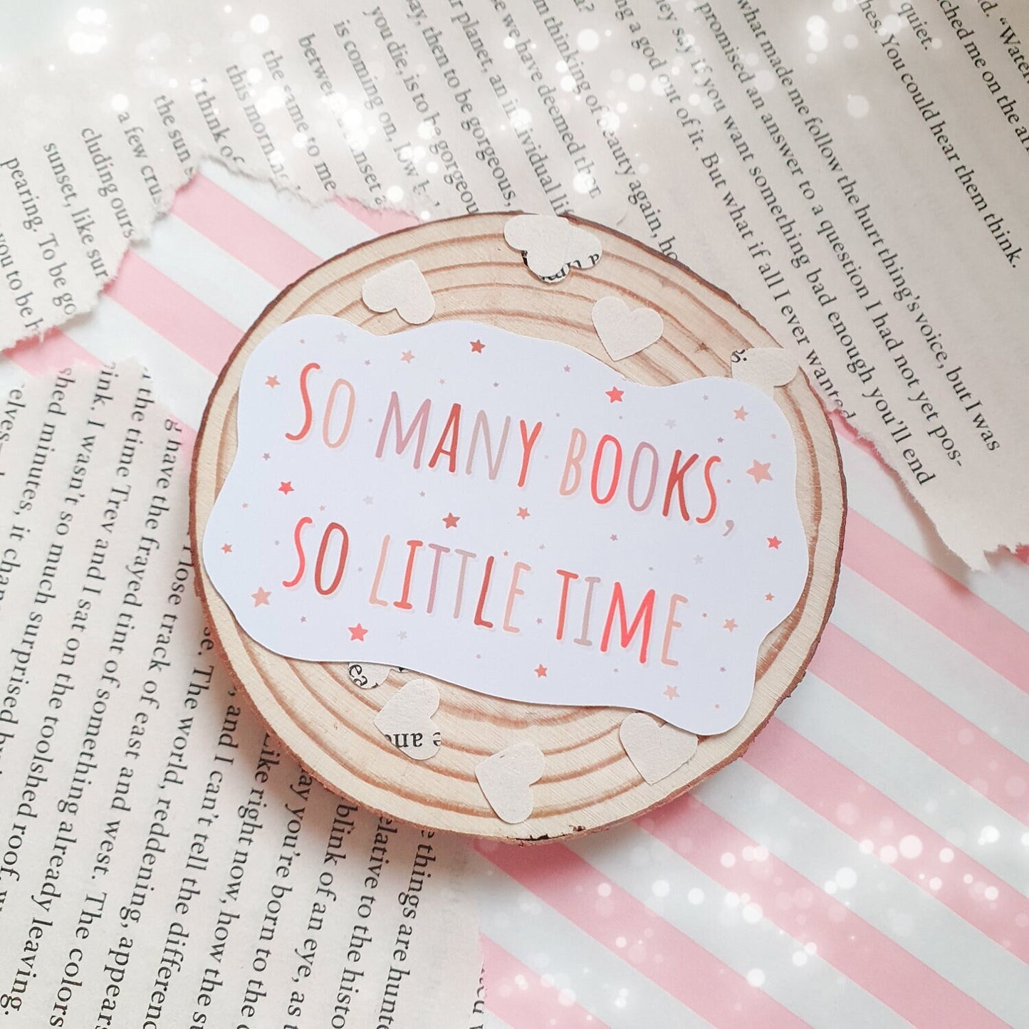 So Many Books, So Little Time Glossy Sticker