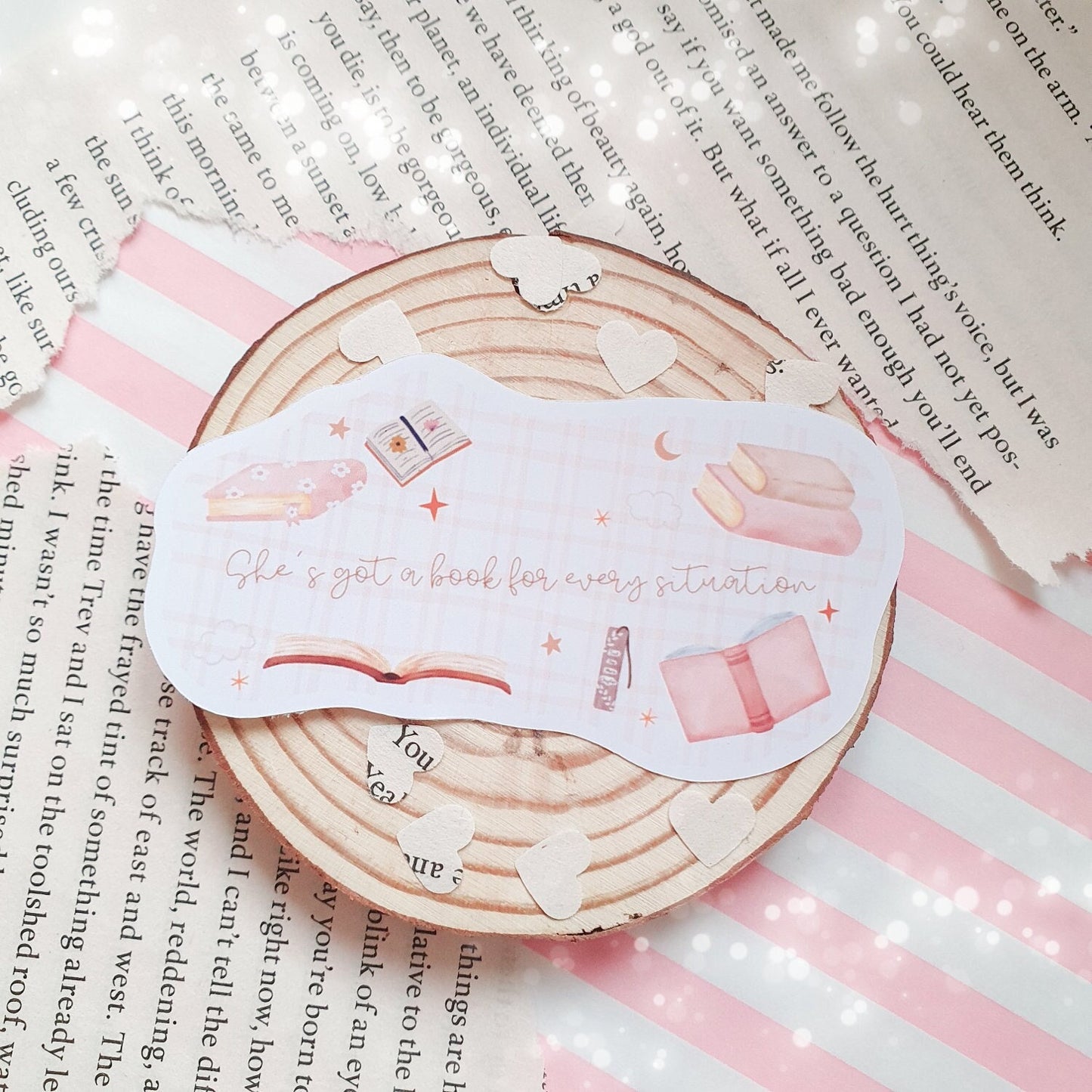 She's Got a Book for Every Situation Glossy Sticker