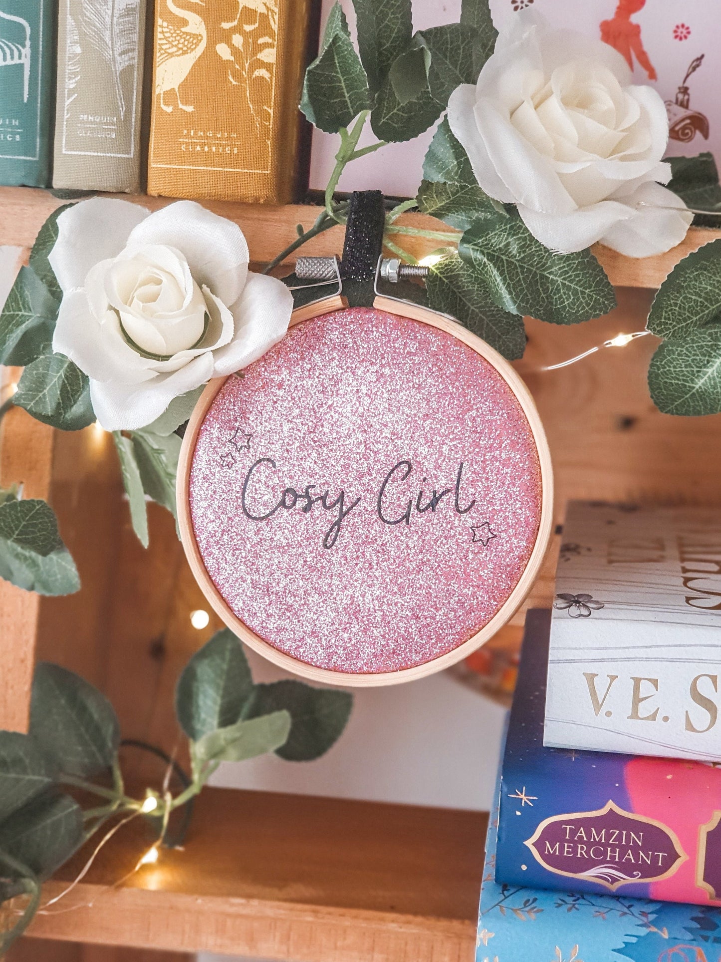 'Cosy Girl' Glitter Hoop