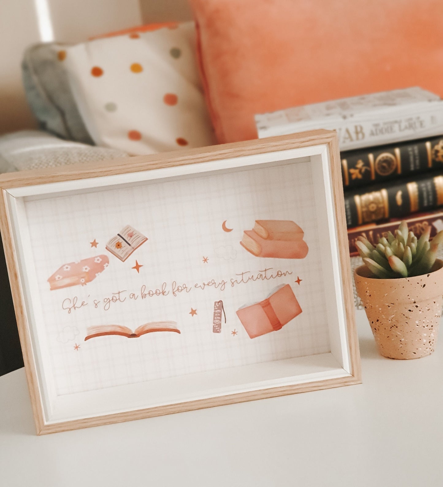 'She's Got A Book For Every Situation' Bookish Art Print