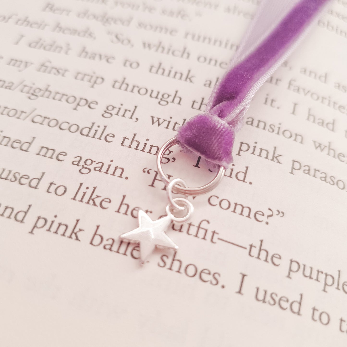 Silver Star Charm Bookmark