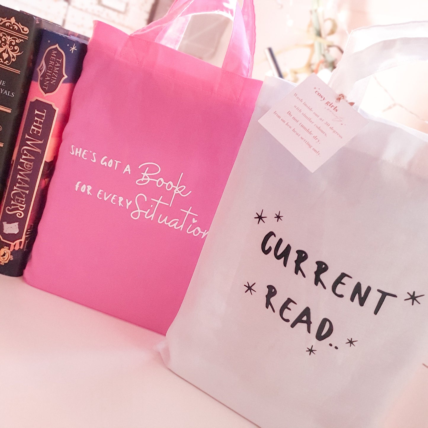'She's Got A Book For Every Situation' Mini Book Tote