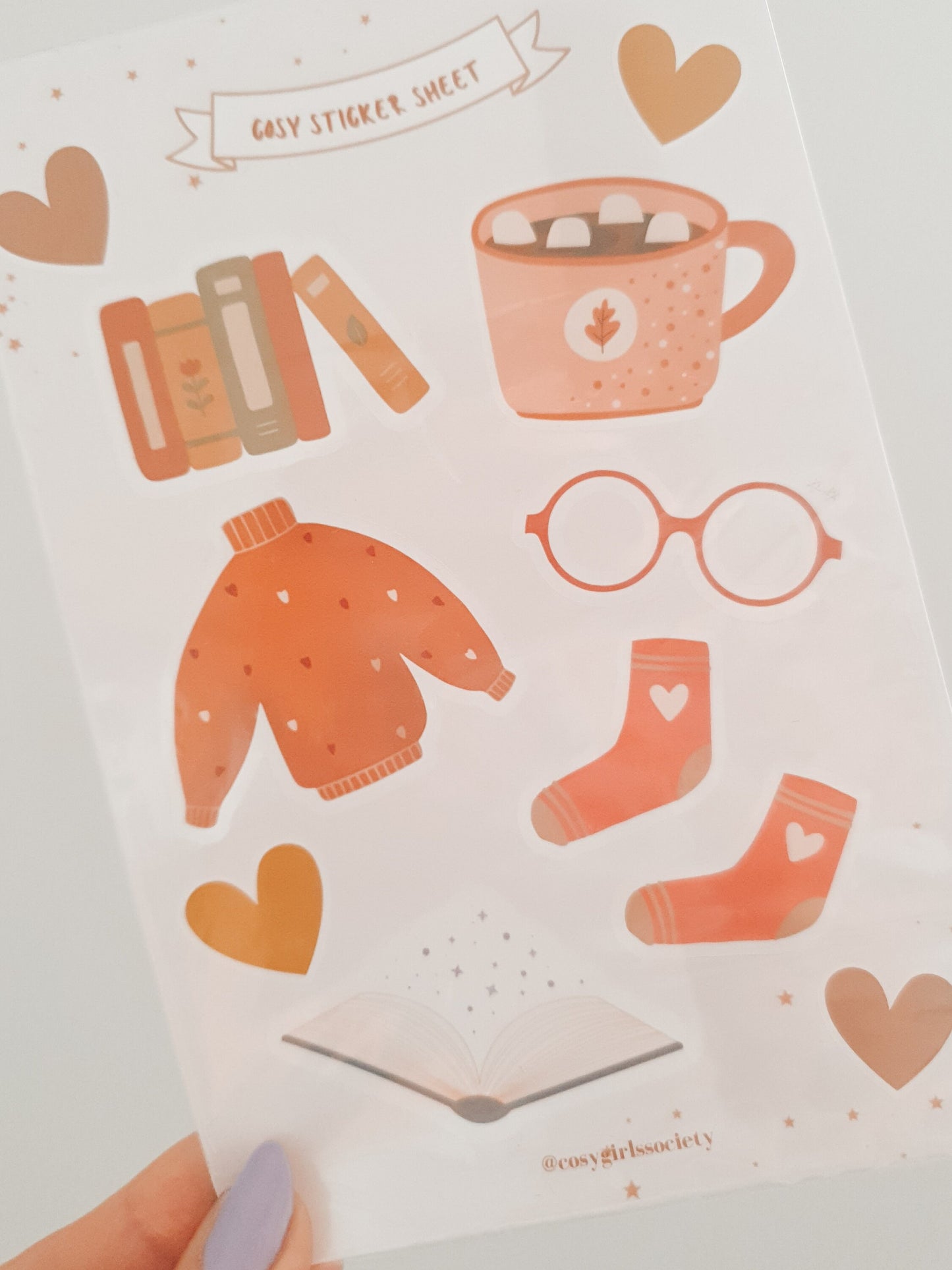 Cosy Sticker Sheet | Glossy Stickers