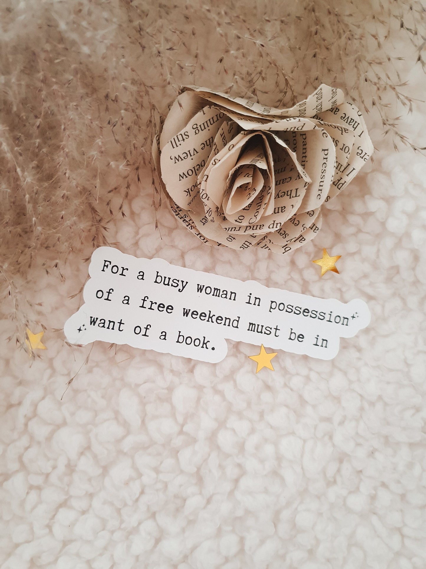 Jane Austen inspired quote sticker| Bookish Stickers | Cosy Stickers