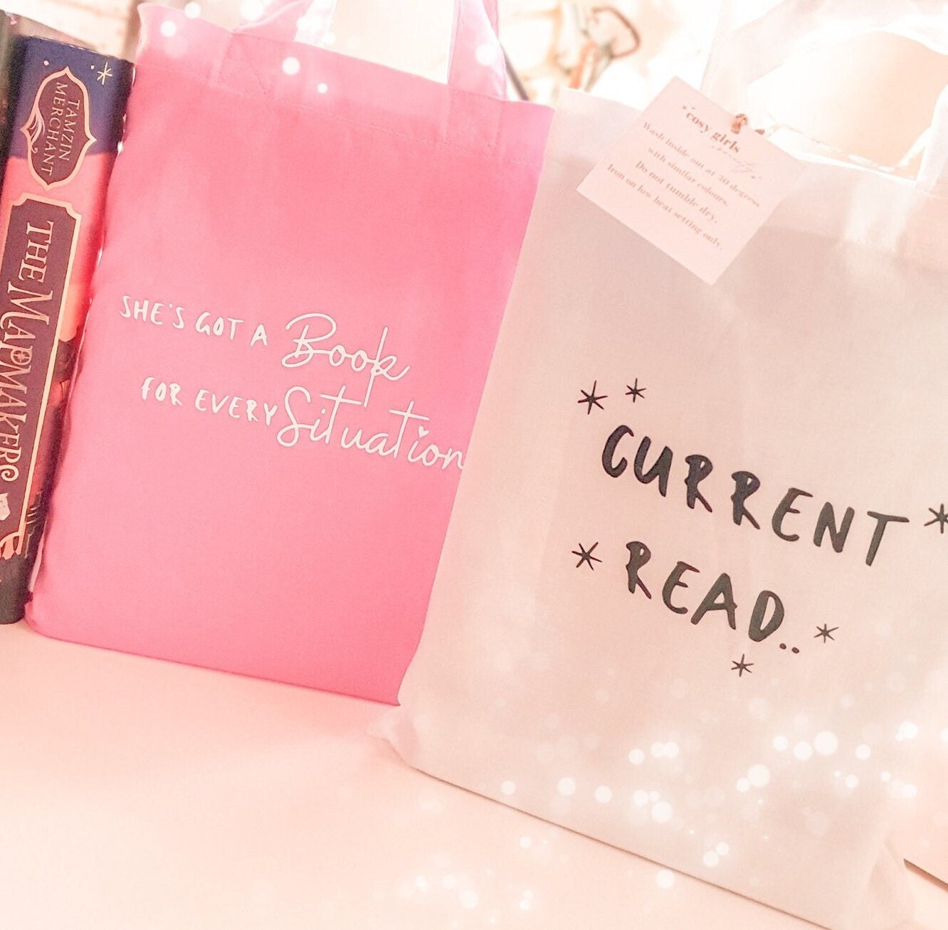 'Current Read' Mini Book Tote