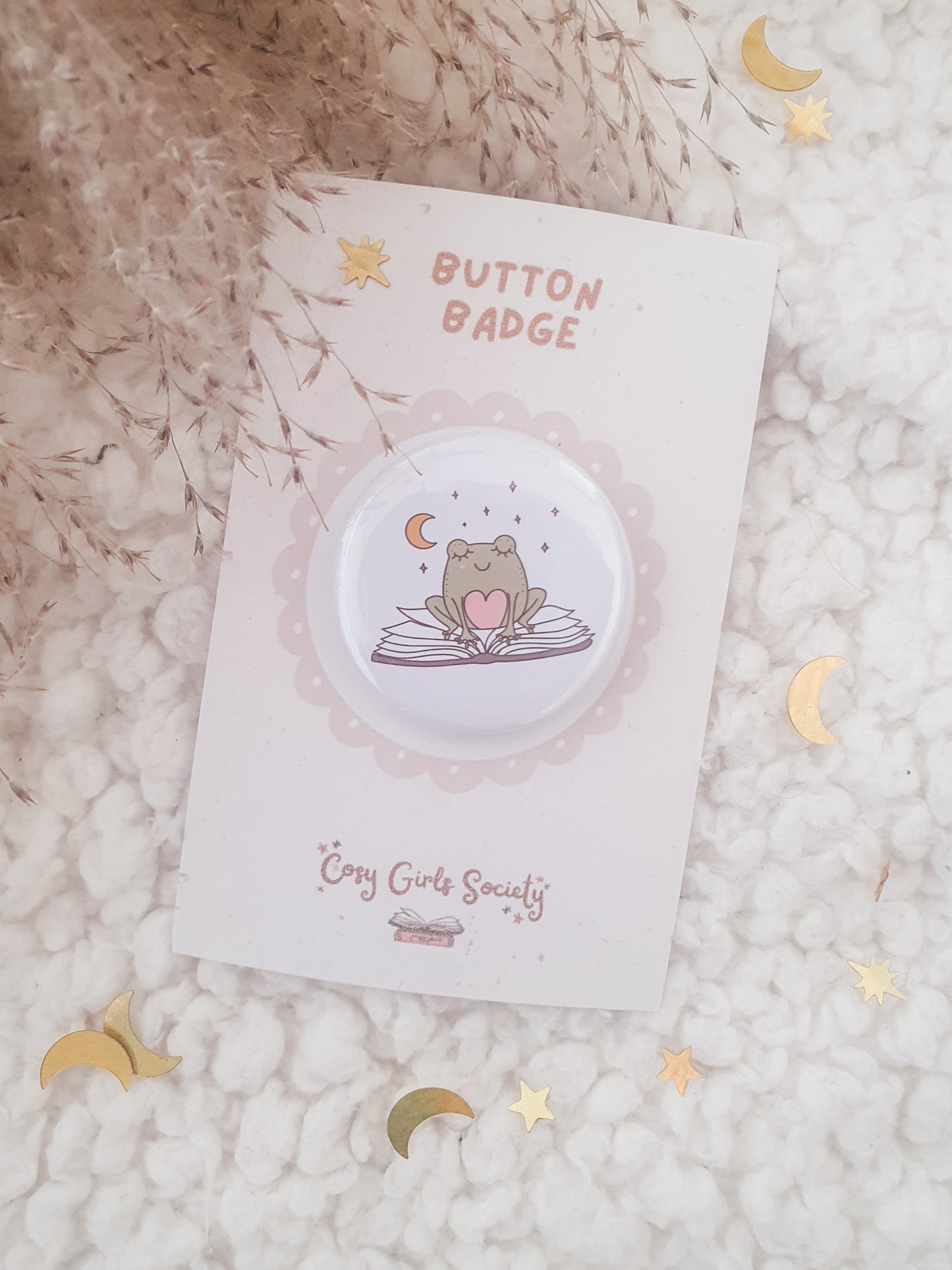 Cosy Button Badge | Autumn Badges | Bookish Badges