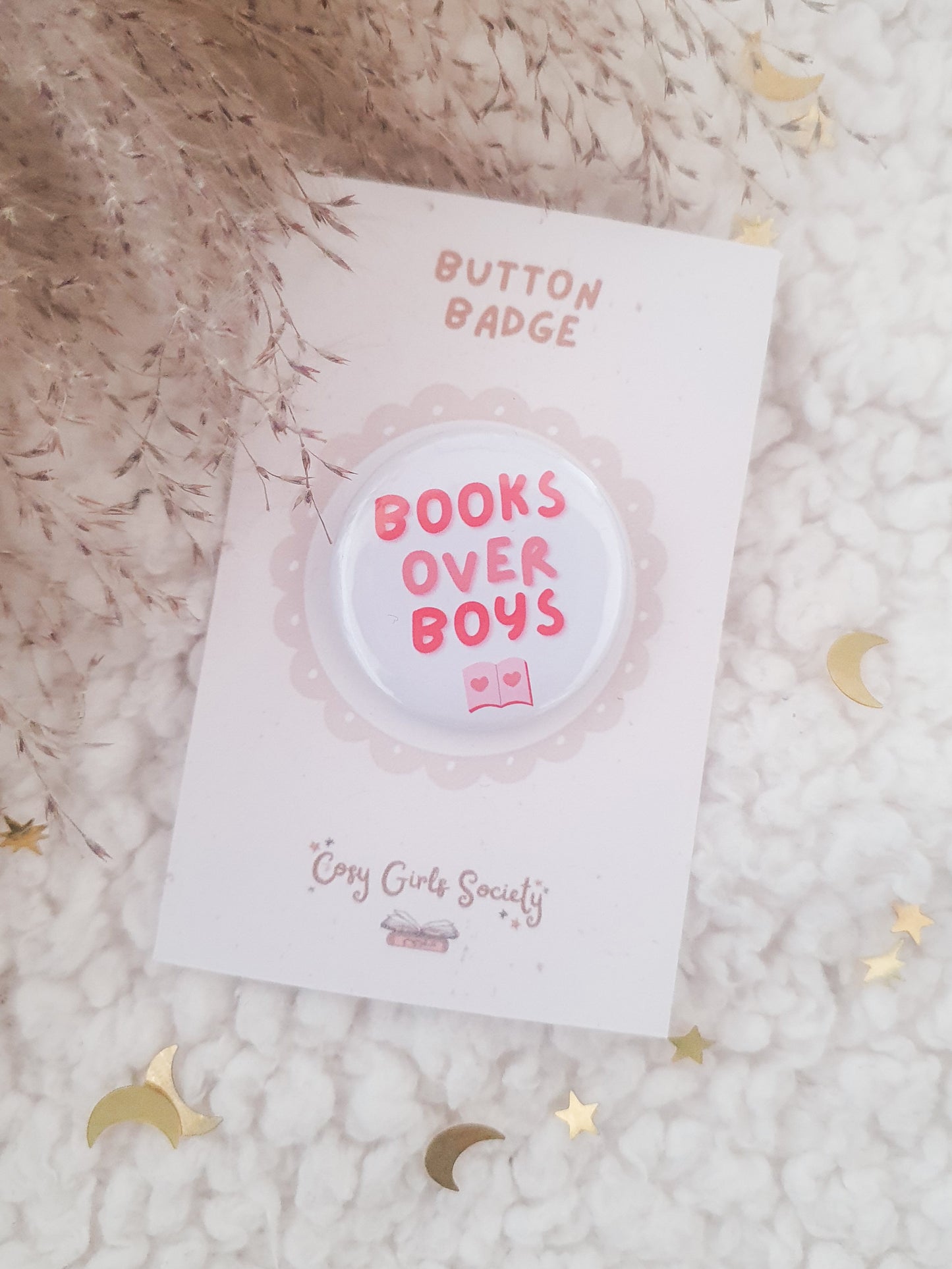 Cosy Button Badge | Autumn Badges | Bookish Badges