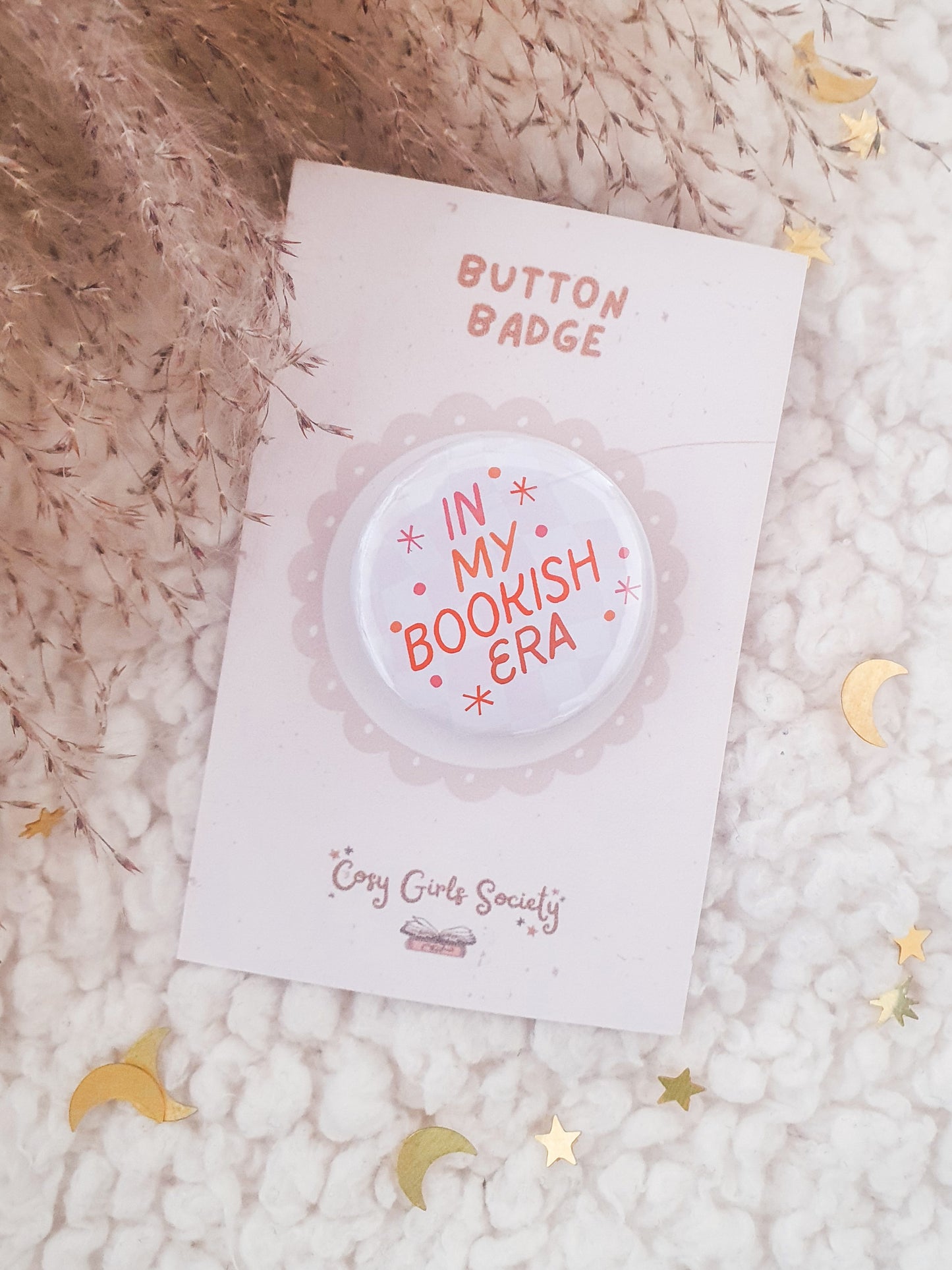 Cosy Button Badge | Autumn Badges | Bookish Badges