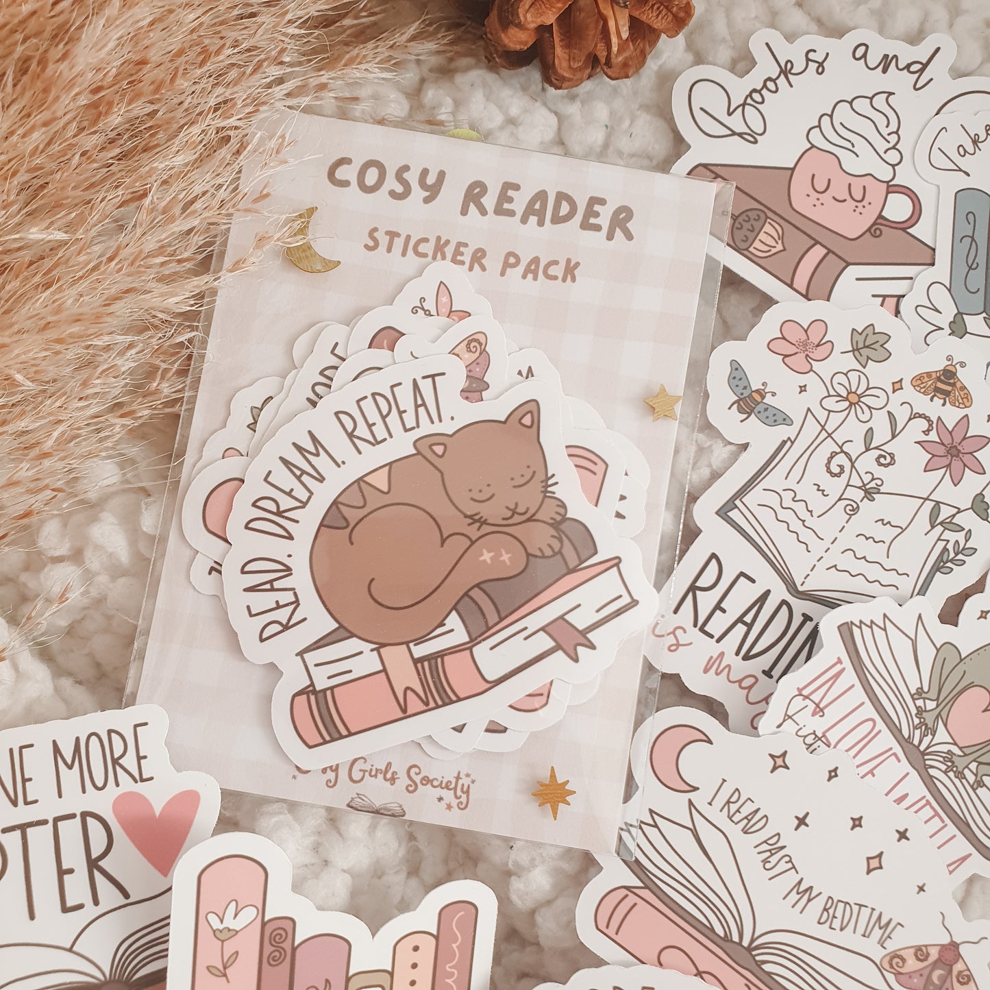 Cosy Reader Sticker Pack