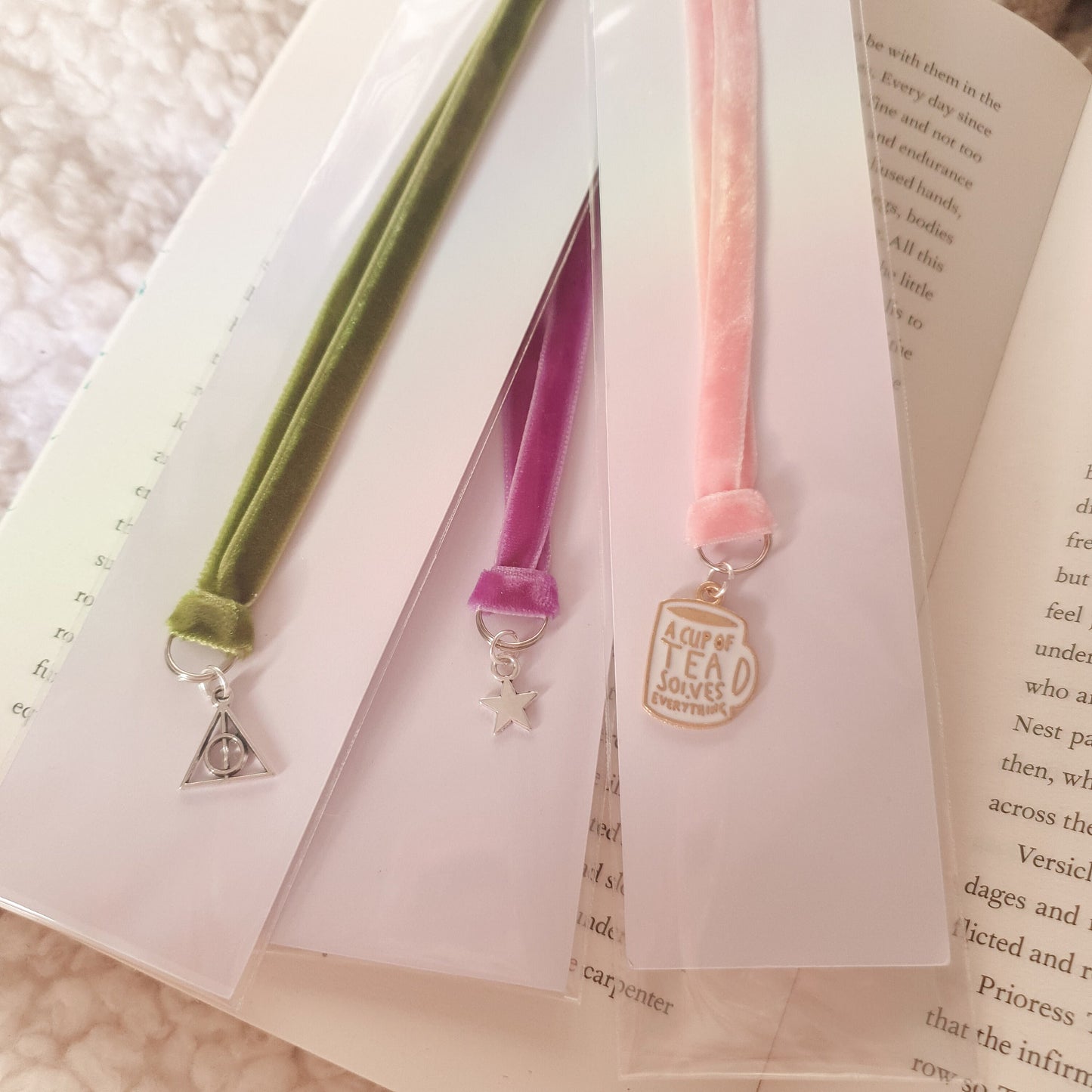 Tea Cup Charm Bookmark