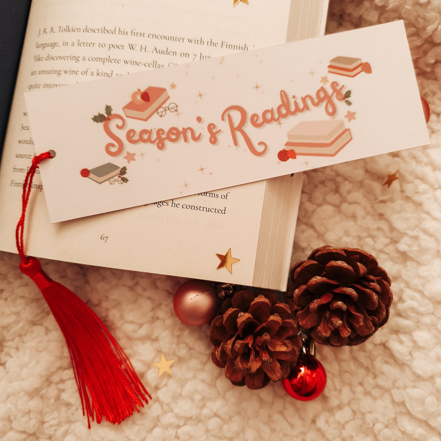 Christmas Tassel Bookmark | Seasons Readings Bookmark | Book Accessories | Bookish| Reader Gift