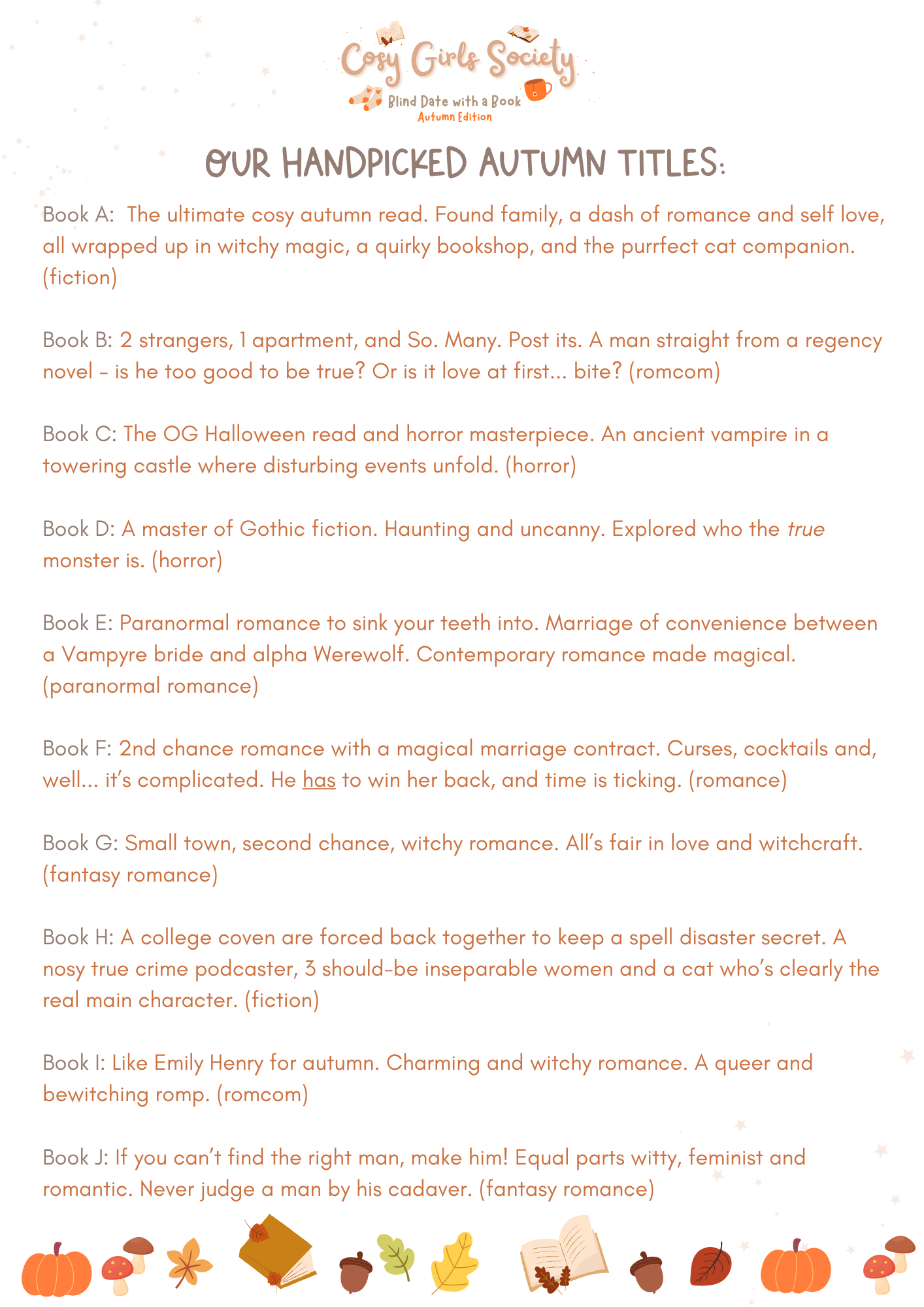 'Blind Date With A Book' Box: Autumn Edition